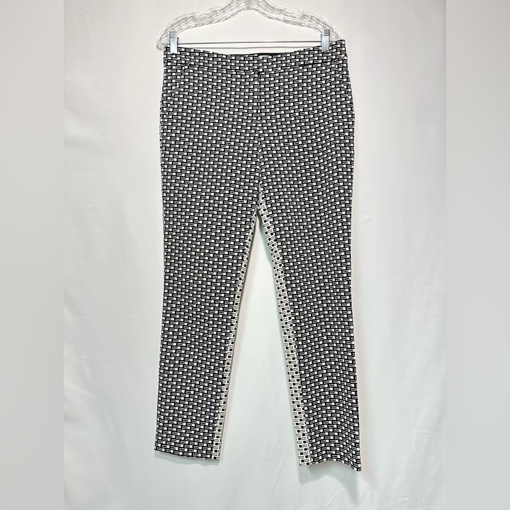 Lela Rose Black and White Mid Rise Ankle Pants Sz 6 $790 - Picture 3 of 9